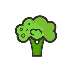 cartoon broccoli vector image