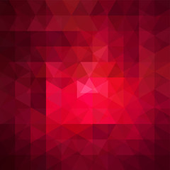 Fototapeta premium Abstract red mosaic background. Triangle geometric background. Design elements. Vector illustration