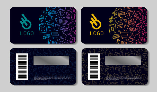 scratch cards templates for store with icon pattern