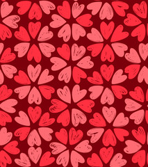Floral pattern. Decorative seamless background. Vector illustration