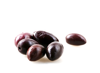 Black Olives Isolated On White Background