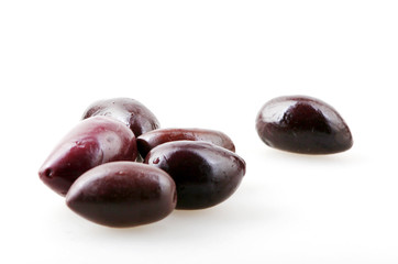 Black Olives Isolated On White Background