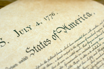 an excerpt from the copy of the document in 1776 about America's independence