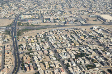 city in the desert, top view