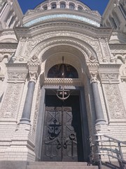 Sea Cathedral of St. Nicholas in Kronstadt, St. Petersburg, Russia.
