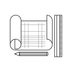 construction plan isolated icon