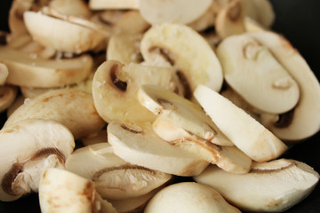 Sliced mushrooms for cooking