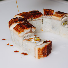 Sushi, rolls, fish, rice