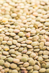 Uncooked dried lentil.