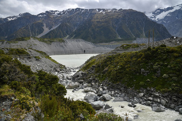 Hooker Bluff Suspension Bridge New Zealand
