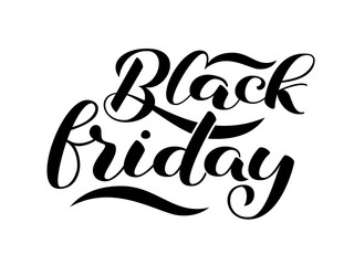Black friday lettering. Quote for card. Vector illustration