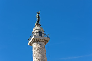 Trajan's Column (Italian: Colonna Traiana) - Roman triumphal column in Rome, Italy, that commemorates Roman emperor Trajan's victory in the Dacian Wars