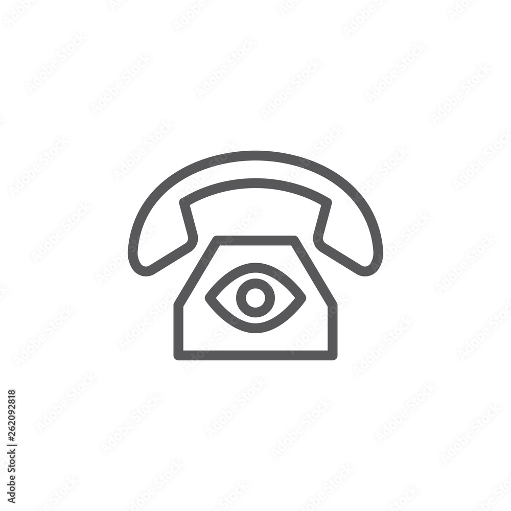 Poster phone, spy vector icon. element of phone for mobile concept and web apps illustration. thin line ico