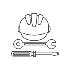 construction tools isolated icon