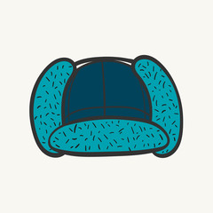 Beautiful colored icon of a winter cap