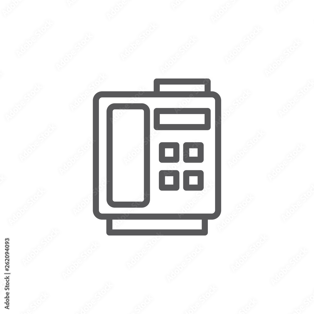 Poster fax, phone vector icon. element of phone for mobile concept and web apps illustration. thin line ico