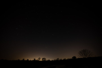 Obraz na płótnie Canvas Lake Night Sky 4
