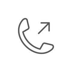 Call, mobile, outgoing vector icon. Element of phone for mobile concept and web apps illustration. Thin line icon for website design and development. Vector icon