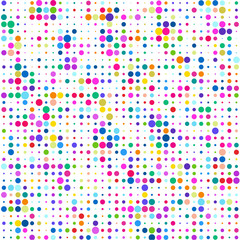 Multicolored circles on a white background  