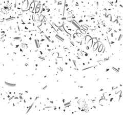 Silver texture glitter on a white background. 