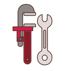 construction tools isolated icon