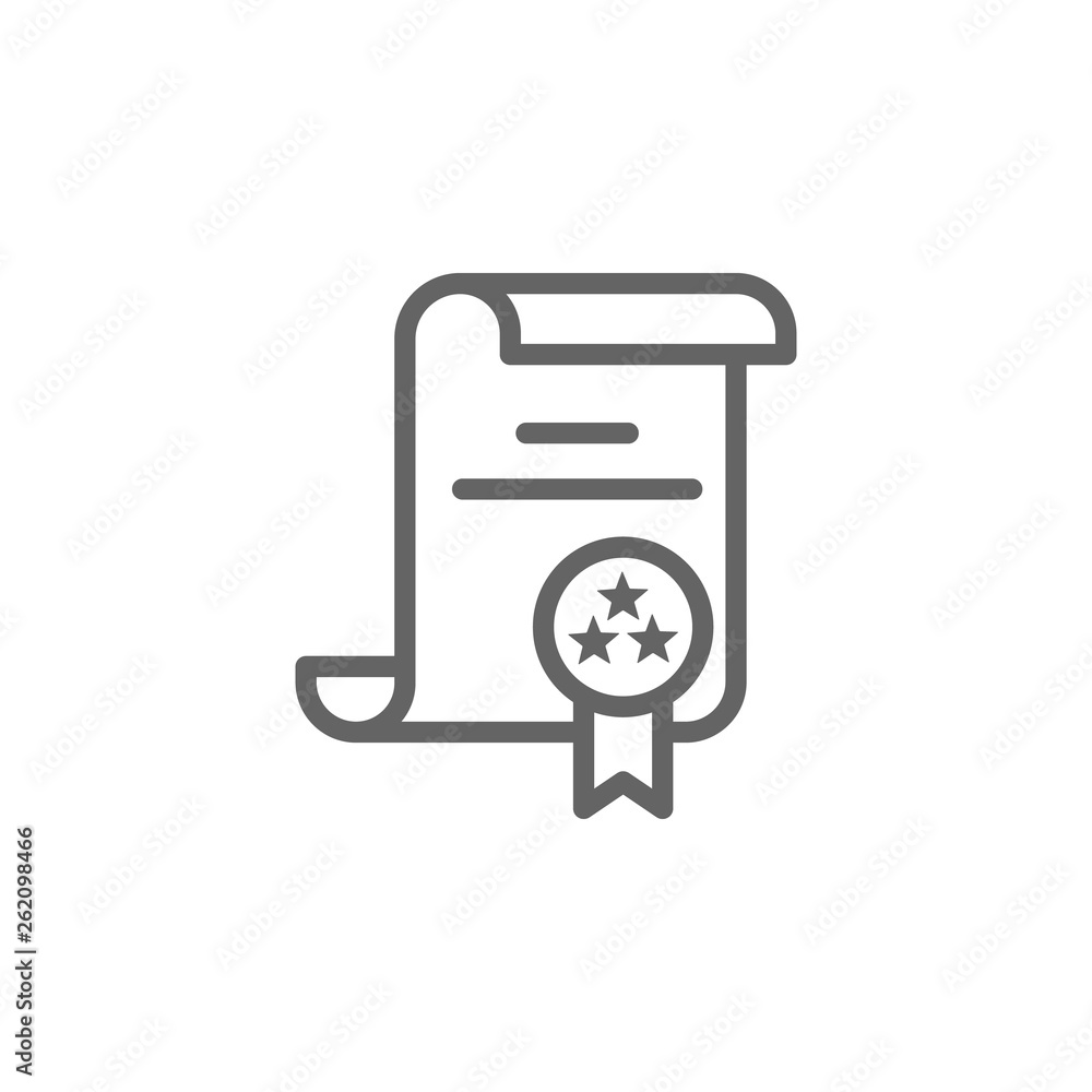 Poster declaration, usa icon. element of 4th of july icon. thin line icon for website design and developmen
