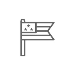 Banner, USA icon. Element of 4th of july icon. Thin line icon for website design and development, app development. Premium icon