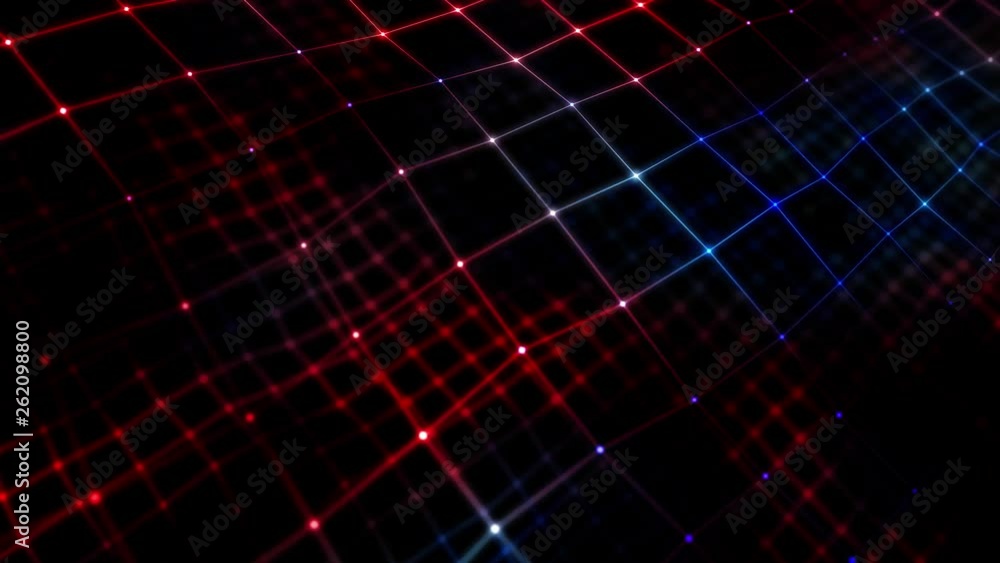 Poster blurry red and blue abstract computer network cyberspace background.