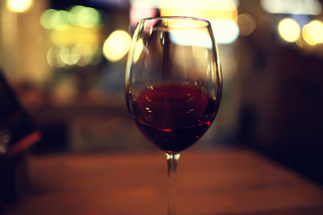 wine restaurant serving romance / beautiful concept alcohol glass, holiday dinner in a cafe