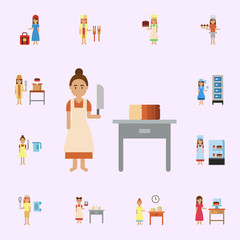 Fototapeta premium sliced bread, bakery color icon. Bakery icons universal set for web and mobile