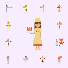 croissant, bakery color icon. Bakery icons universal set for web and mobile