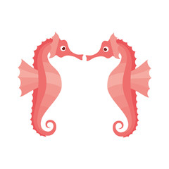 seahorse pattern isolated icon