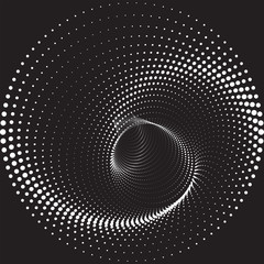 Dotted Halftone Vector Spiral Pattern or Texture