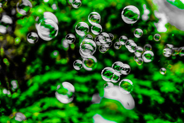 Beautiful colorful black and white soap bubbles texture background and wallpaper