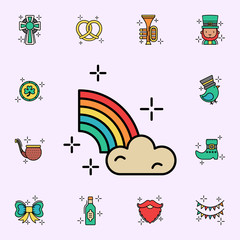 Rainbow, cloud icon. St.Patricks day icons universal set for web and mobile