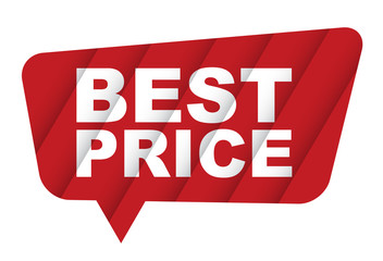 red vector banner best price