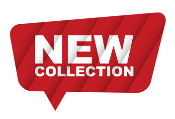 red vector banner new collection