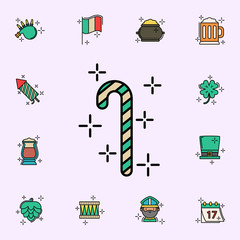 Fototapeta premium Cane, sweet icon. St.Patricks day icons universal set for web and mobile