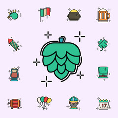 Fototapeta premium Hop, green icon. St.Patricks day icons universal set for web and mobile
