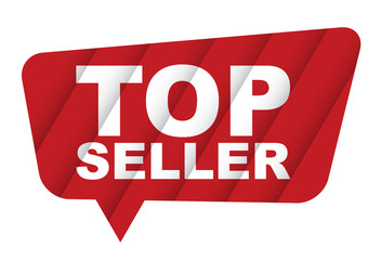 red vector banner top seller