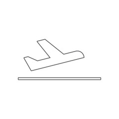 Airplane Departure icon. Element of Airport for mobile concept and web apps icon. Outline, thin line icon for website design and development, app development