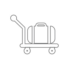 trolley luggage icon. Element of Airport for mobile concept and web apps icon. Outline, thin line icon for website design and development, app development