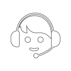 Call center icon. Element of Airport for mobile concept and web apps icon. Outline, thin line icon for website design and development, app development