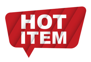 red vector banner hot item