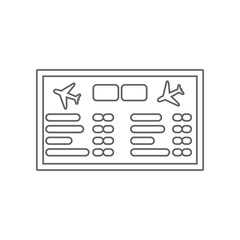 Airport board. Mechanical scoreboard icon. Element of Airport for mobile concept and web apps icon. Outline, thin line icon for website design and development, app development