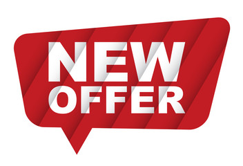 red vector banner new offer