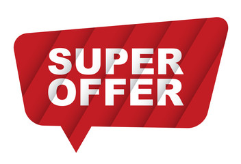 red vector banner super offer
