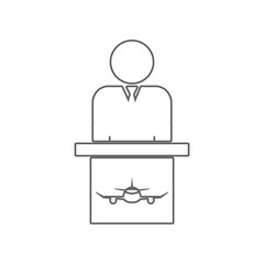 Border airport ticket chek icon. Element of Airport for mobile concept and web apps icon. Outline, thin line icon for website design and development, app development