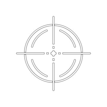 Target icon. Element of Army for mobile concept and web apps icon. Outline, thin line icon for website design and development, app development