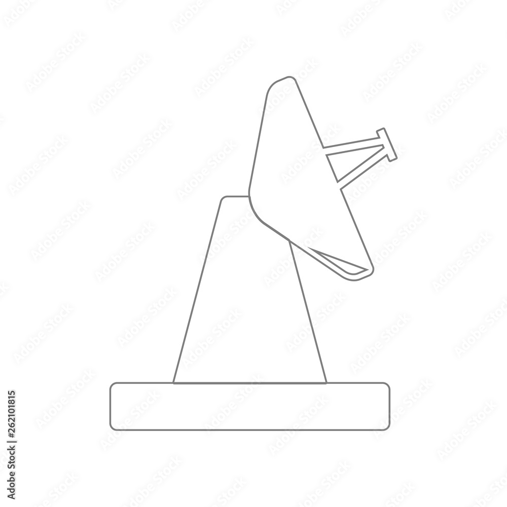 Poster satellite dish icon. element of army for mobile concept and web apps icon. outline, thin line icon f